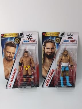 WWE Main Event Series Seth Freakin Rollins LA Knight Set of 2 New Figures